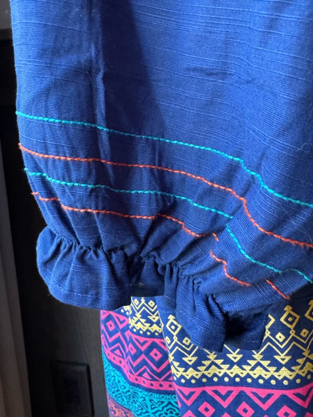 Screenery Bonanza Satrangi Blue Boho Chic dress 10 - Picture 6 of 7